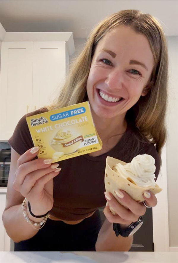 White Choc Protein Soft Serve Wrap White Choc Protein Soft Serve Wrap with @iamjosefineholmberg holding wrap